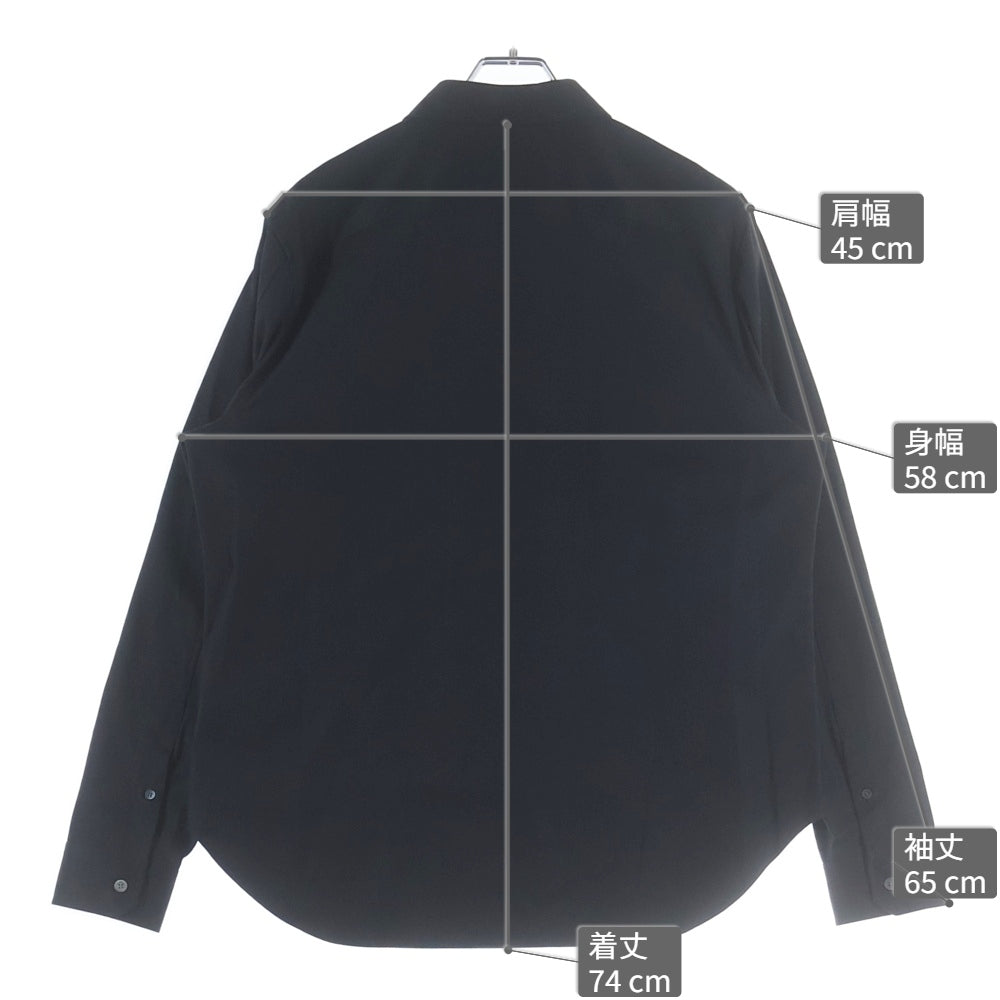 LOEWE(ロエベ) Anagram Pocket Shirt アナグラムロゴ刺繍 ポケット 長袖シャツ ブラック H526Y05X82
