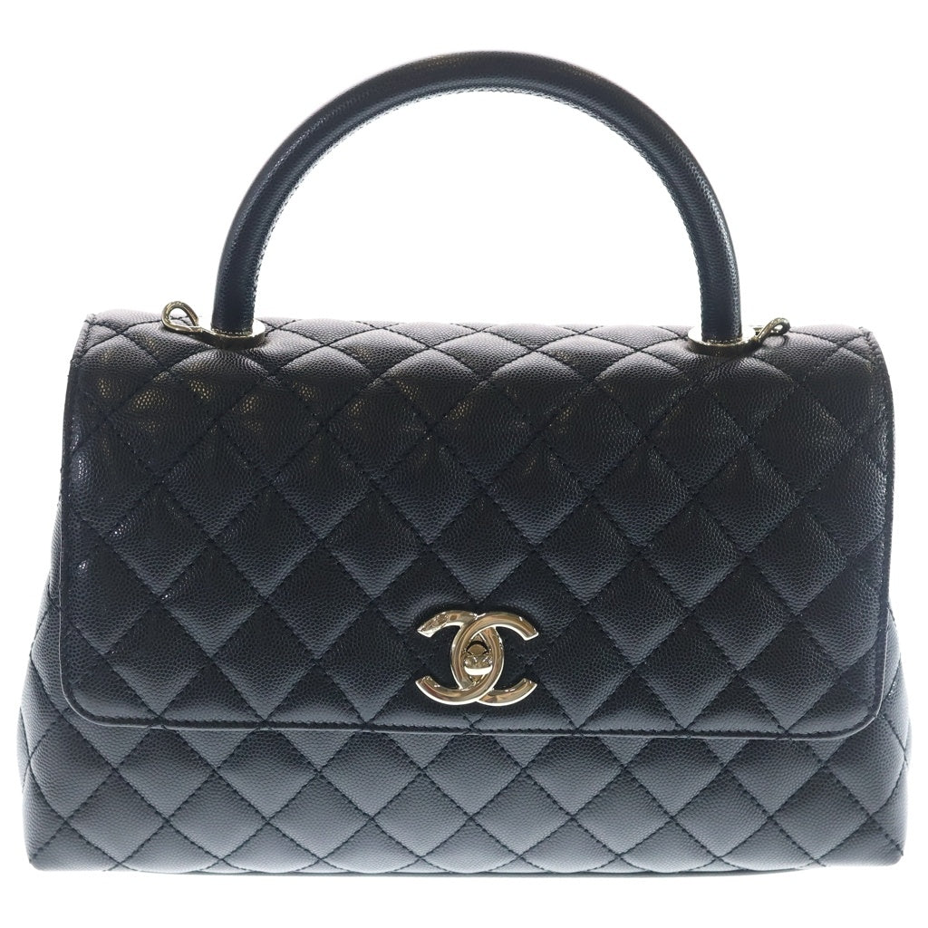 CHANEL(シャネル) ココハンドル29 2WAYバッグ ハンドバッグ ショルダーバッグ ブラック キャビアスキン A92991 ゴールド金具 レディース