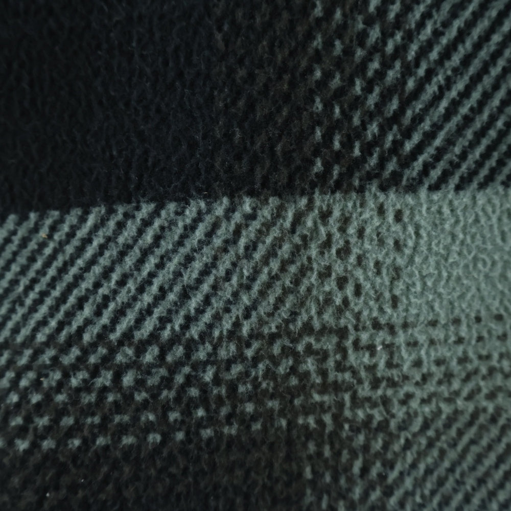 WACKO MARIA(ワコマリア) CHECK FLEECE SHIRT JACKET(TYPE-2) チェック総柄 ロゴ刺繍 フリース シャツジャケット グリーン