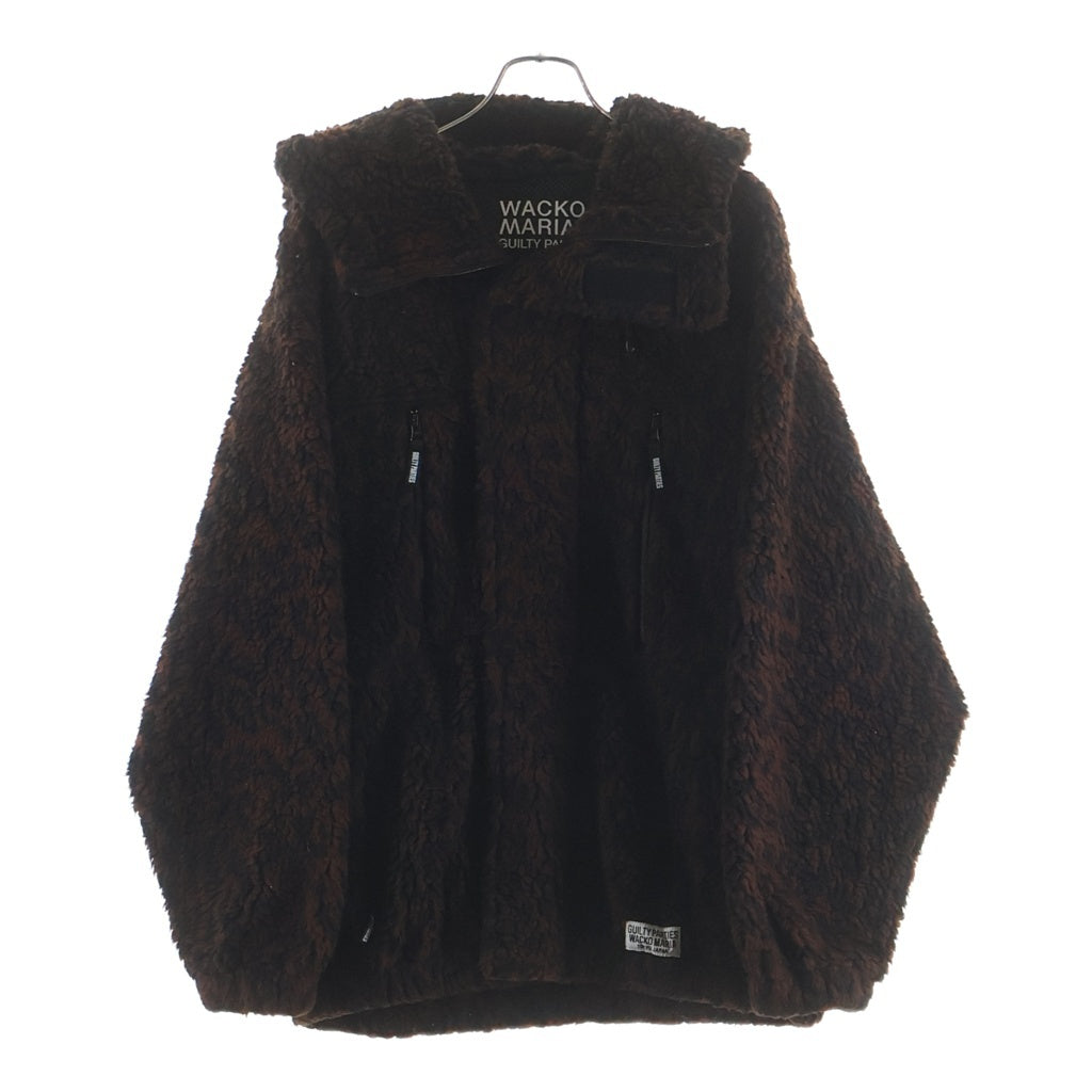 WACKO MARIA(ワコマリア) LEOPARD BOA FLEECE HOODED JACKET レオパード ボア フリース フーデッド ジャケット ブラウン