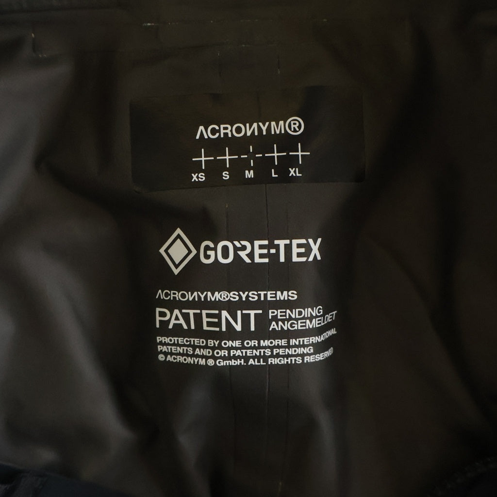 ACRONYM(アクロニウム) 2L GORE-TEX PACLITE PLUS INTEROPS JACKET ゴアテックス ナイロン ジップアップ ジャケット ブラック J1W-GTPL