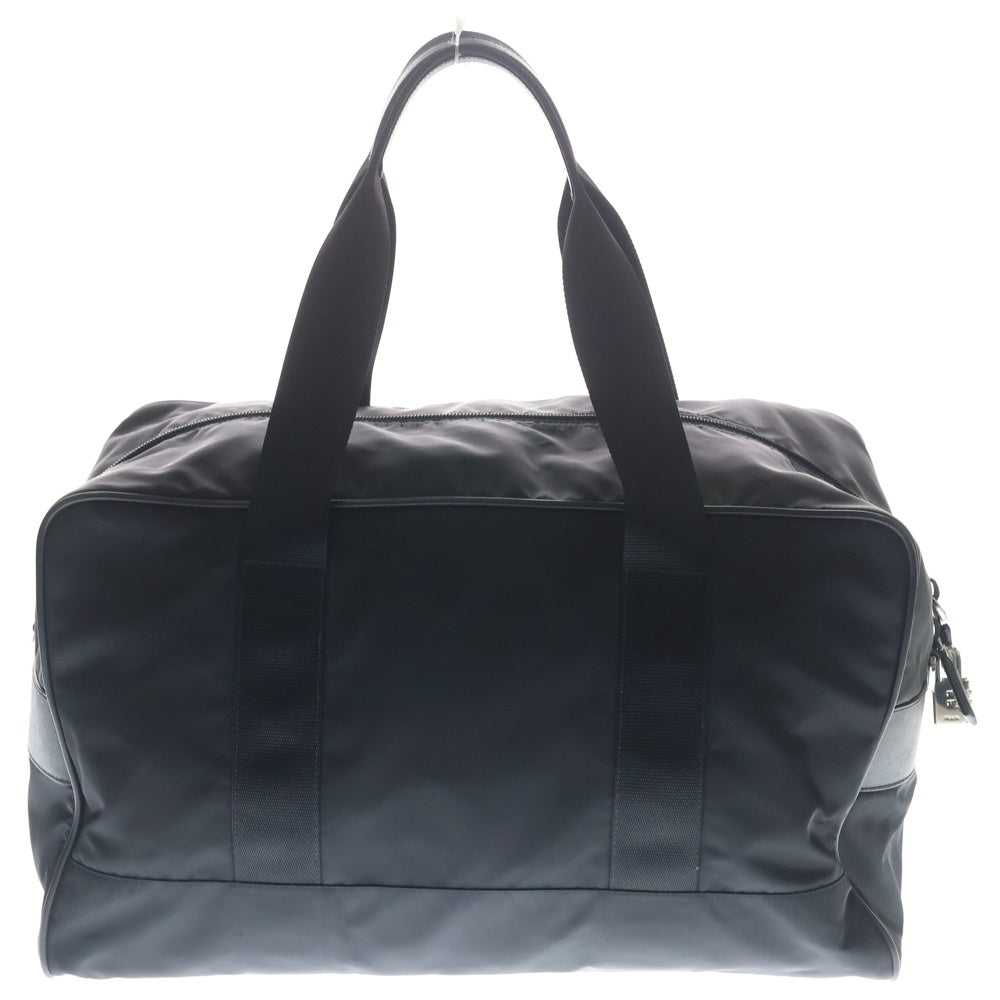 PRADA(プラダ) ボストンバッグ トラベルバッグ ショルダーバッグ ハンドバッグ ブラック ナイロン×レザー 2VC033 シルバー金具