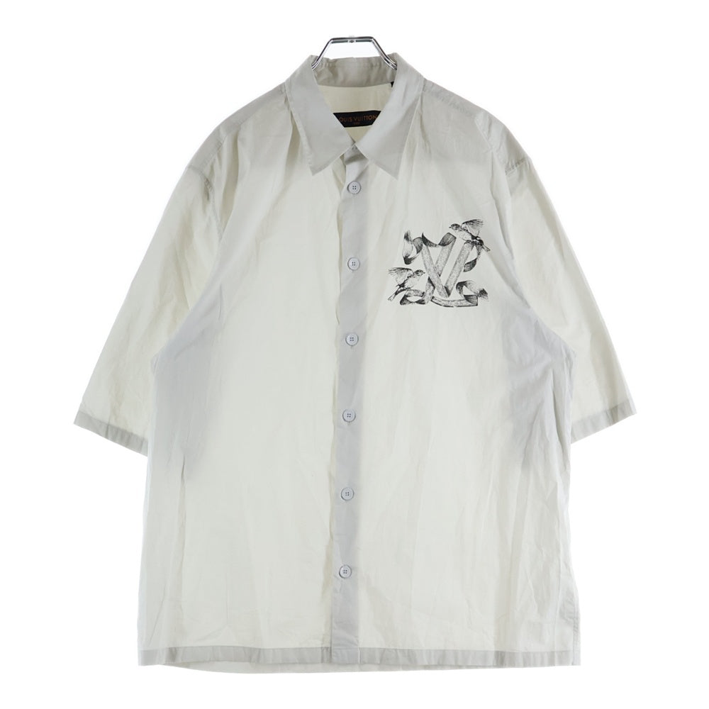 LOUIS VUITTON(ルイヴィトン) LV バード ロゴプリント 半袖シャツ アイボリー RM232 AVE HPS72W