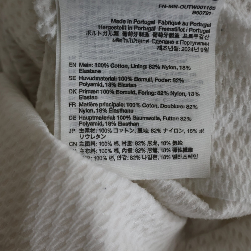 Acne Studios(アクネ ストゥディオズ) 24SS ユーズド加工 バックロゴプリント ジッパー ジップアップ トラックジャケット アイボリー FN-MN-OUTW001165