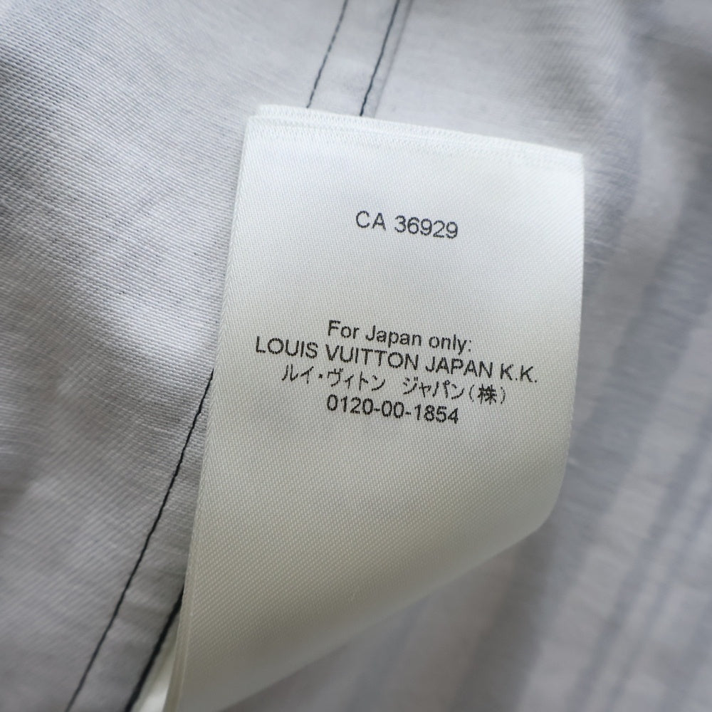 LOUIS VUITTON(ルイヴィトン) 23AW チェック柄 フォトグラフィックプリント オーバーサイズ 長袖 シャツジャケット グレー/ライトブルー RM232 BIC HPS69W
