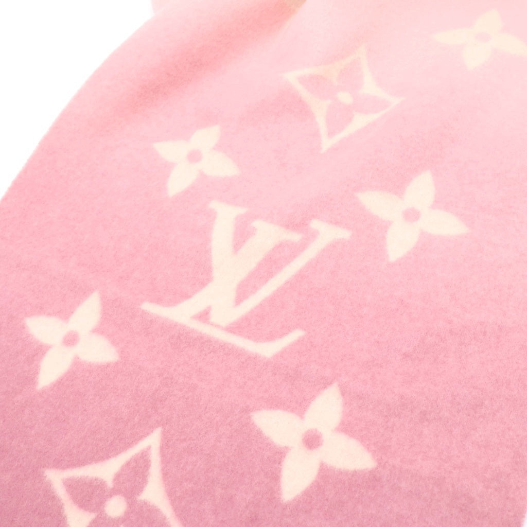 LOUIS VUITTON(ルイヴィトン) エシャルプ レイキャビック グラディエント モノグラム カシミヤ フリンジマフラー パープル/ピンク M77375 レディース