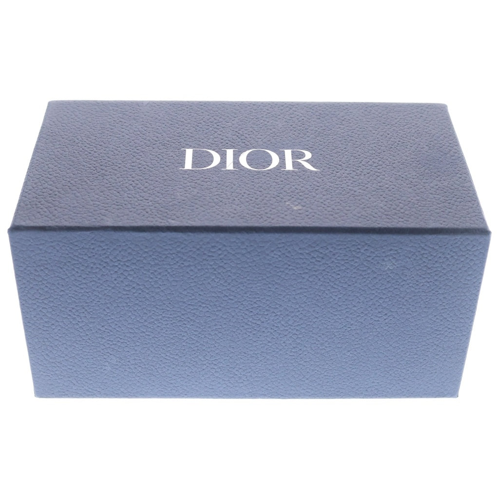 Christian Dior(クリスチャンディオール) サドル メッセンジャー ショルダーバッグ ミニバッグ ブラック レザー シルバー金具 レディース