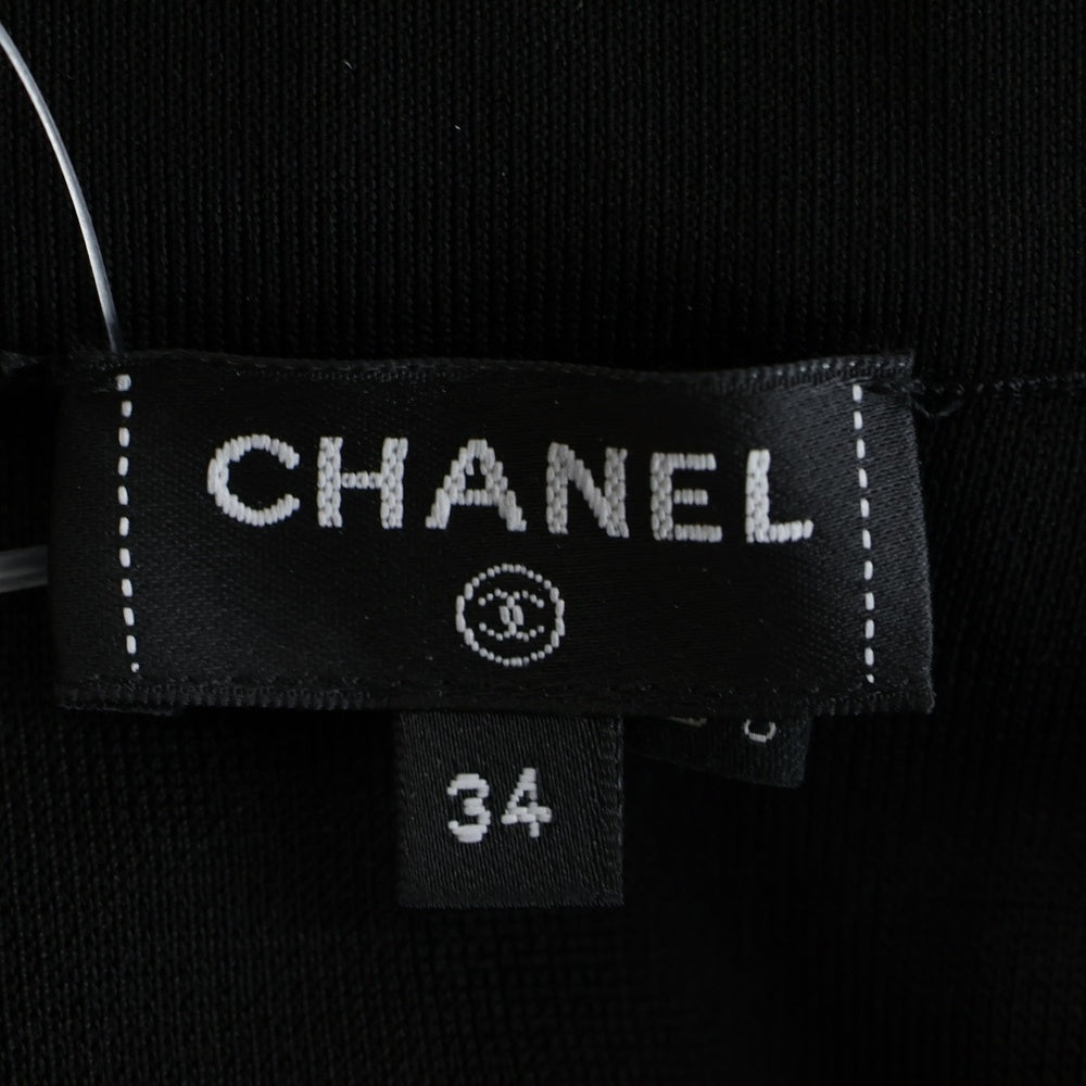 CHANEL(シャネル) レーヨン バイカラー ロング フレア スカート ブラック/ホワイト レディース P80117K11529