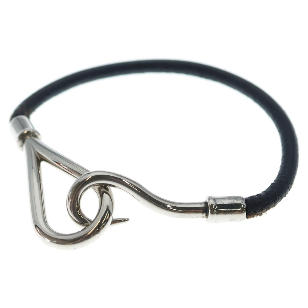 HERMES(エルメス) ジャンボ ブレスレット ブラウン レザー シルバー 