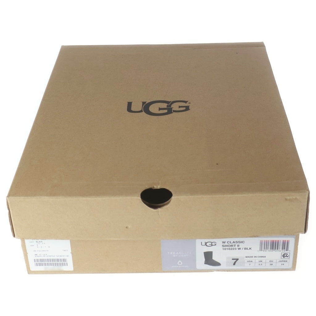 UGG(アグ) クラシック ムートン スエードレザー ショートブーツ シューズ ブラック レディース