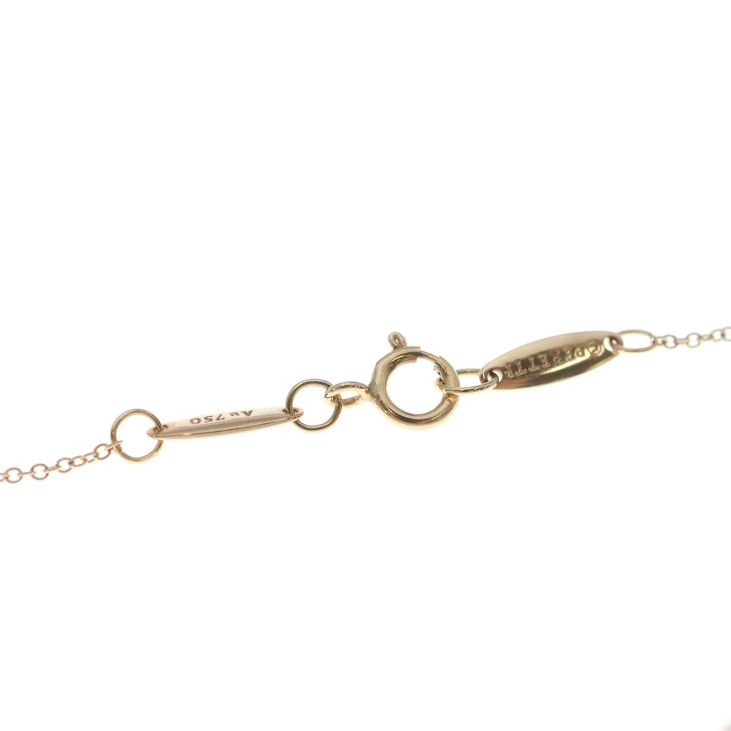 TIFFANY & Co.(ティファニー) エルサ ペレッティ ビーンズ メレダイヤ ネックレス ペンダント チェーン ピンクゴールド K18YG レディース