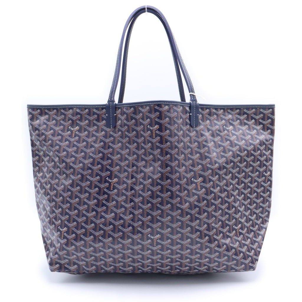 GOYARD(ゴヤール) サンルイGM トートバッグ ハンドバッグ ネイビー PVC×レザー レディース