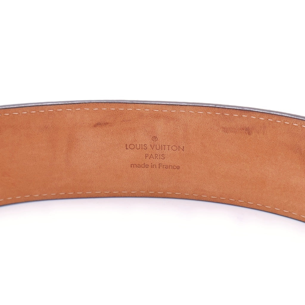 LOUIS VUITTON(ルイヴィトン) Vイニシャル モノグラム サンチュール レザーベルト ブラウン M9608 ゴールド金具 レディース