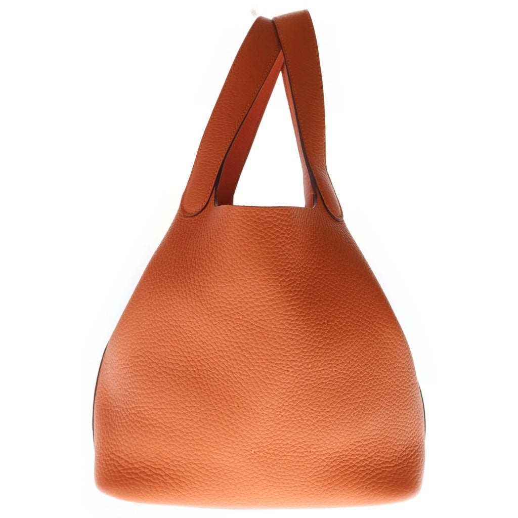 HERMES(エルメス) ピコタンMM トリヨンクレマンス レザー オレンジ シルバー金具 K刻印 レディース