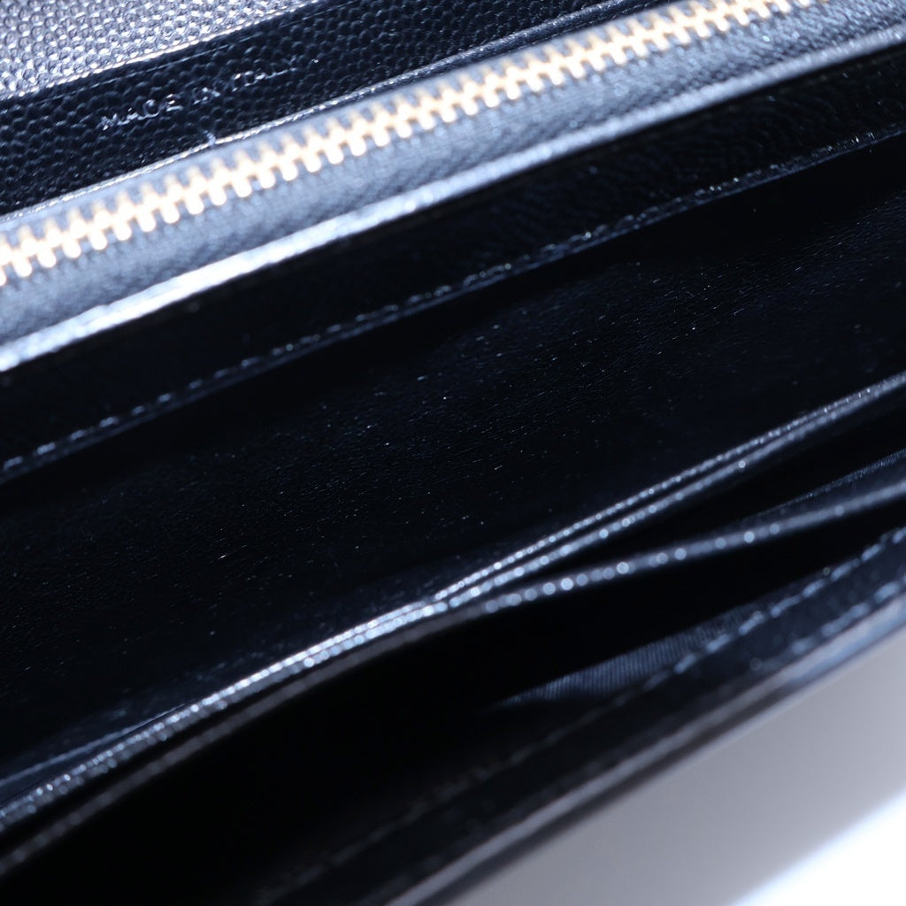 SAINT LAURENT PARIS(サンローランパリ) スターロゴチェーンショルダーウォレット ショルダーバッグ ブラック レザー 447933 ゴールド金具 レディース