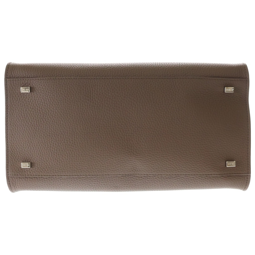 THE ROW(ザロウ) ソフトマルゴー12 レザー 2WAY ハンド ショルダーバッグ シルバー金具 ダークオリーブ ブラウン レディース