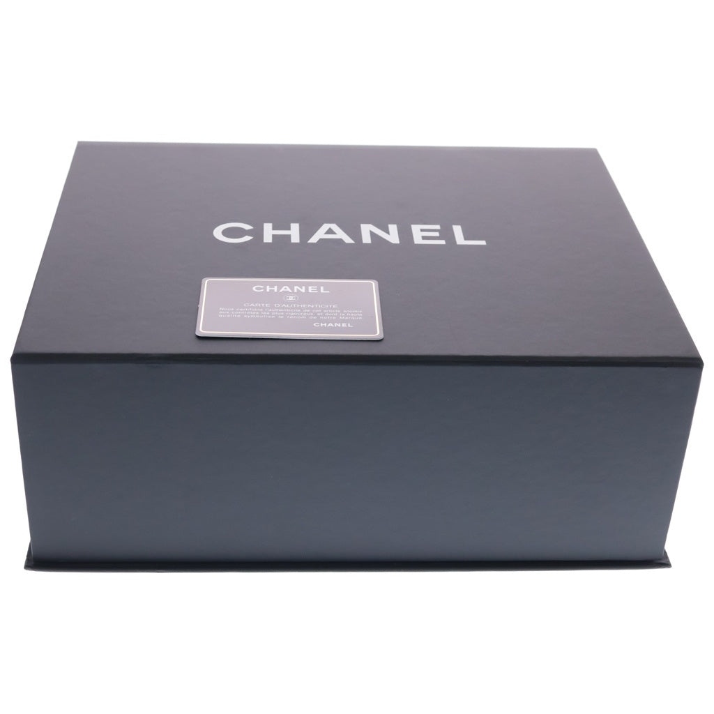 CHANEL(シャネル) マトラッセ25 パンチングレザー シングルフラップ Wチェーン ショルダーバッグ シルバー金具 ブラック 19番台 レディース