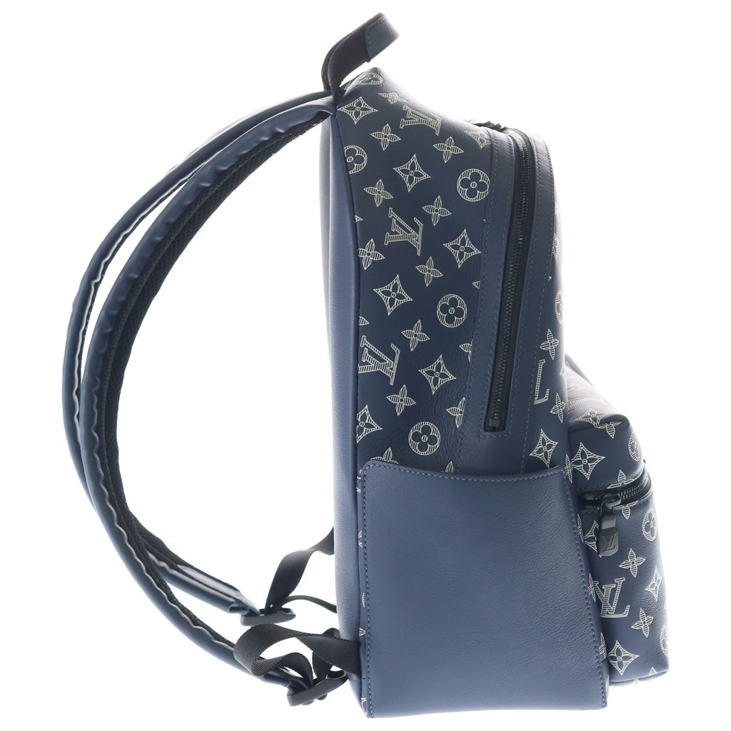 LOUIS VUITTON(ルイヴィトン) モノグラムシャドウ ディスカバリー バックパックPM リュックサック ネイビー レザー M24760 シルバー金具