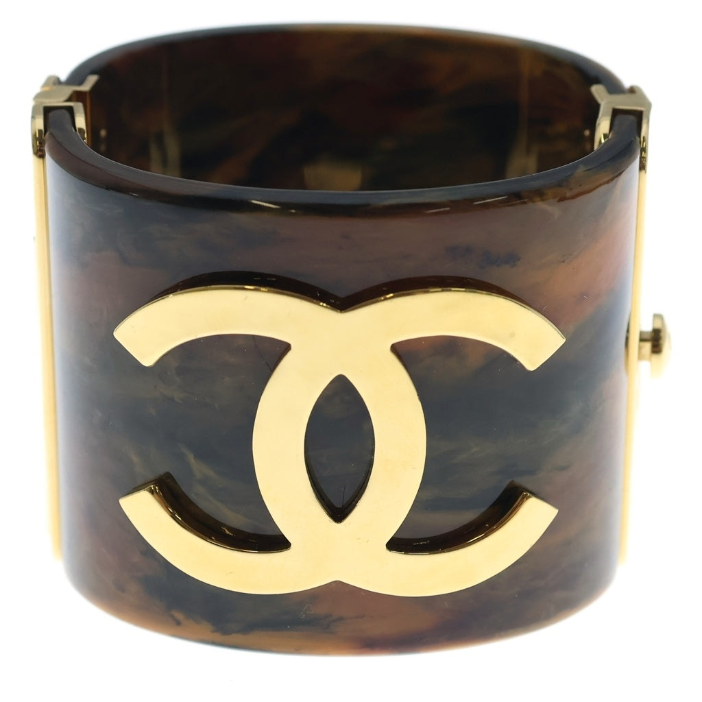CHANEL(シャネル) ココマーク バングル ブレスレット ブラウン GP レディース