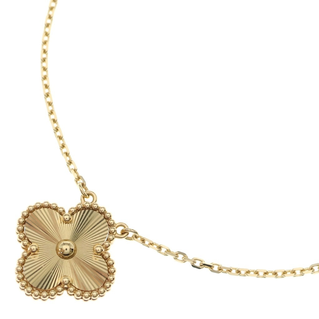 Van Cleef & Arpels(ヴァンクリーフアンドアーペル) ヴィンテージアルハンブラ ギョーシェ ネックレス ペンダント チェーン ゴールド Au750YG VCARP4KL00 レディース