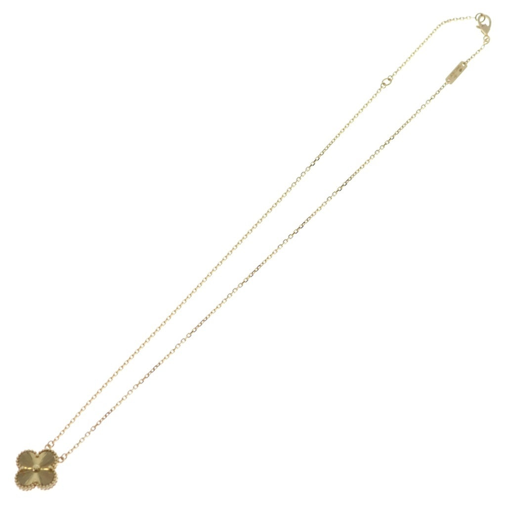 Van Cleef & Arpels(ヴァンクリーフアンドアーペル) ヴィンテージアルハンブラ ギョーシェ ネックレス ペンダント チェーン ゴールド Au750YG VCARP4KL00 レディース