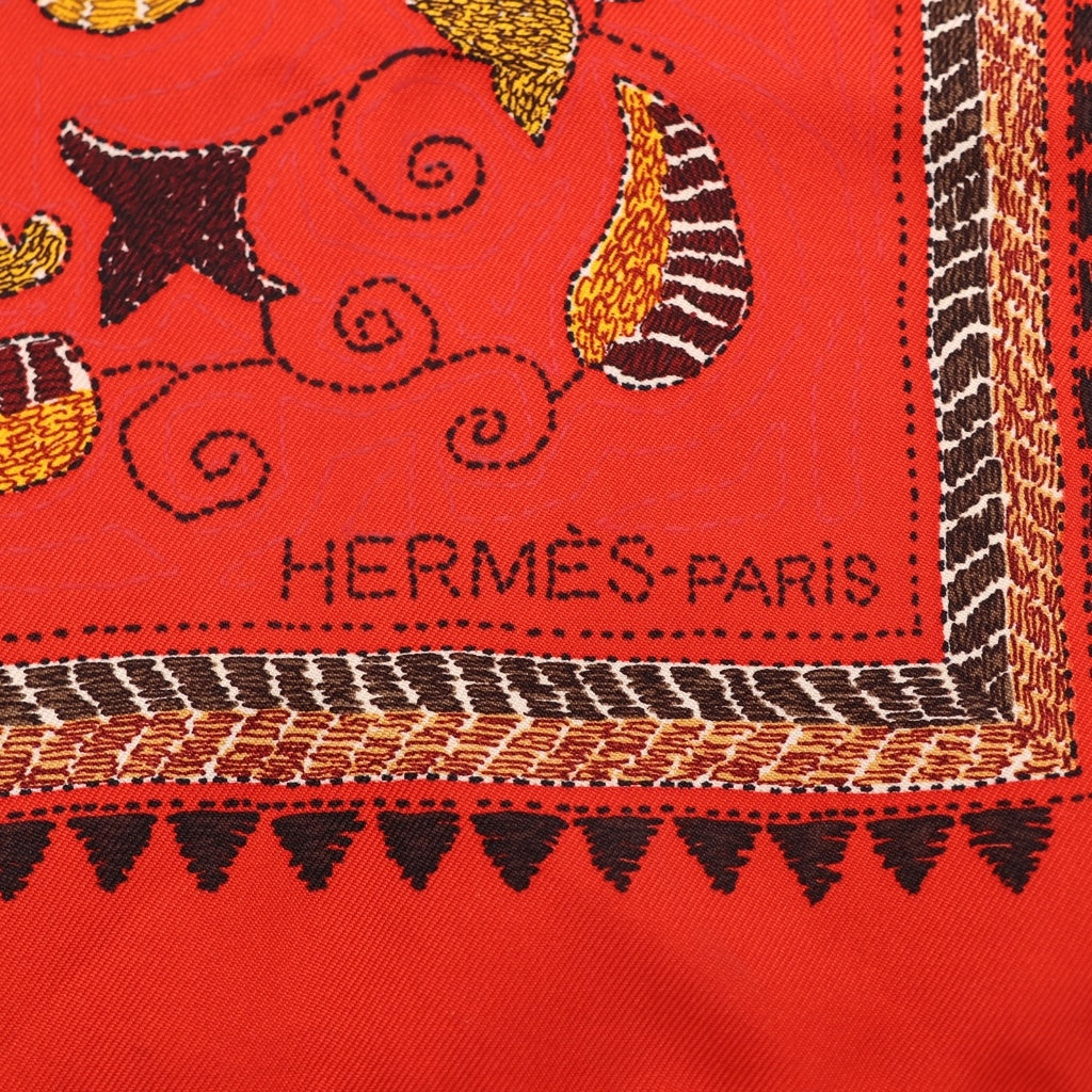 HERMES(エルメス) カレ90 カンタ スカーフ レッド レディース