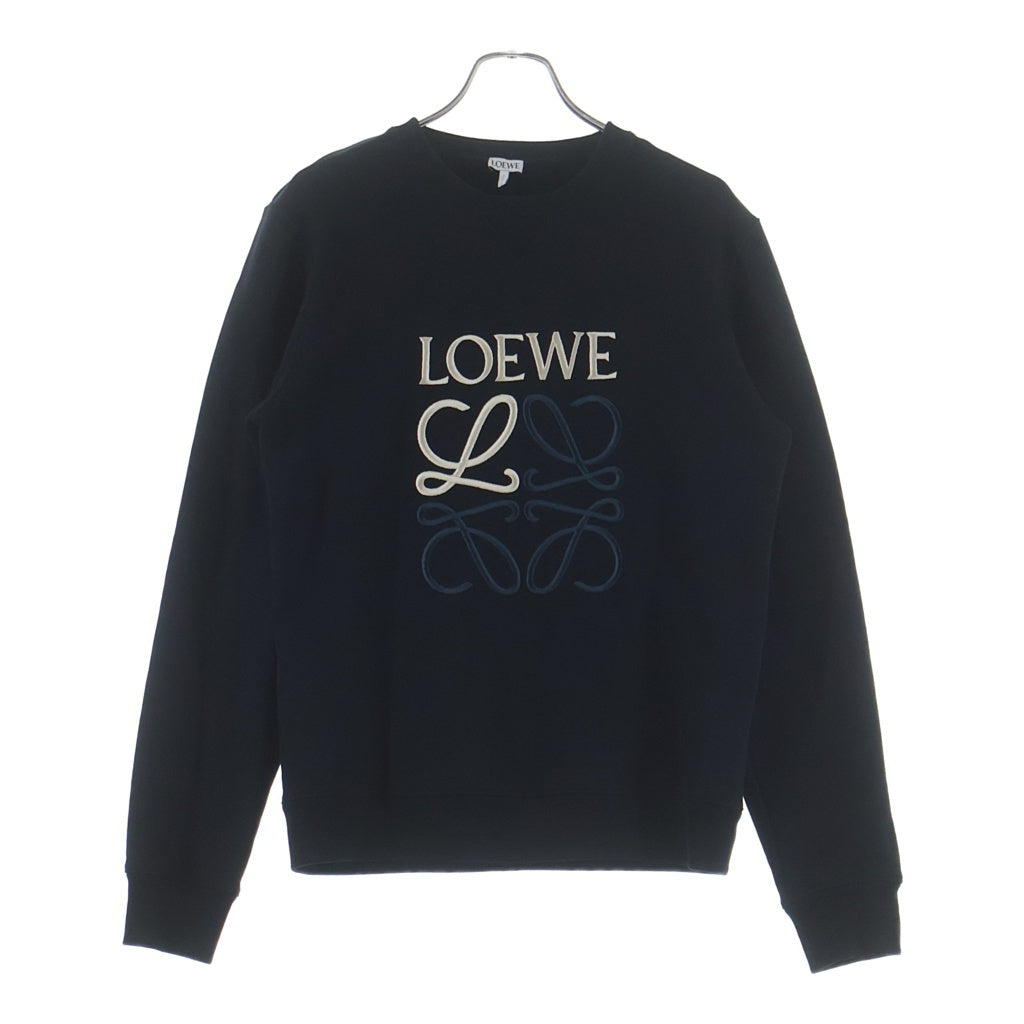 LOEWE(ロエベ) アナグラム ロゴ スウェット ブラック コットン M レディース