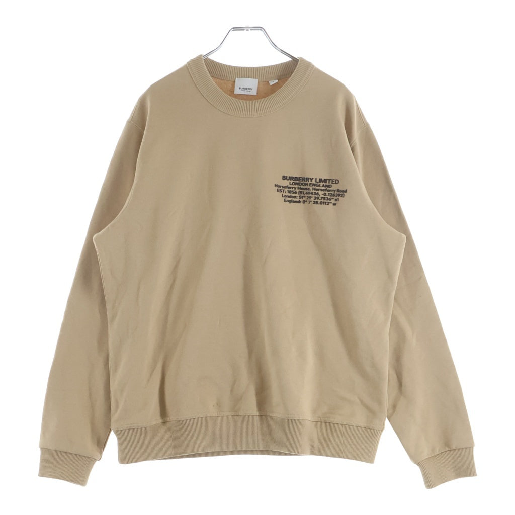 BURBERRY(バーバリー) フロントロゴスウェット トレーナー ベージュ #XS