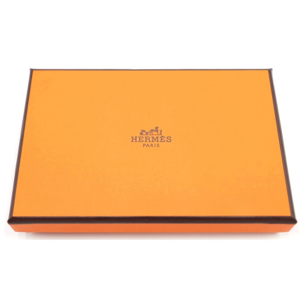 HERMES(エルメス) カルヴィ デュオ シェーブル カードケース 名刺入れ コインケース シルバー金具 ピンク レディース