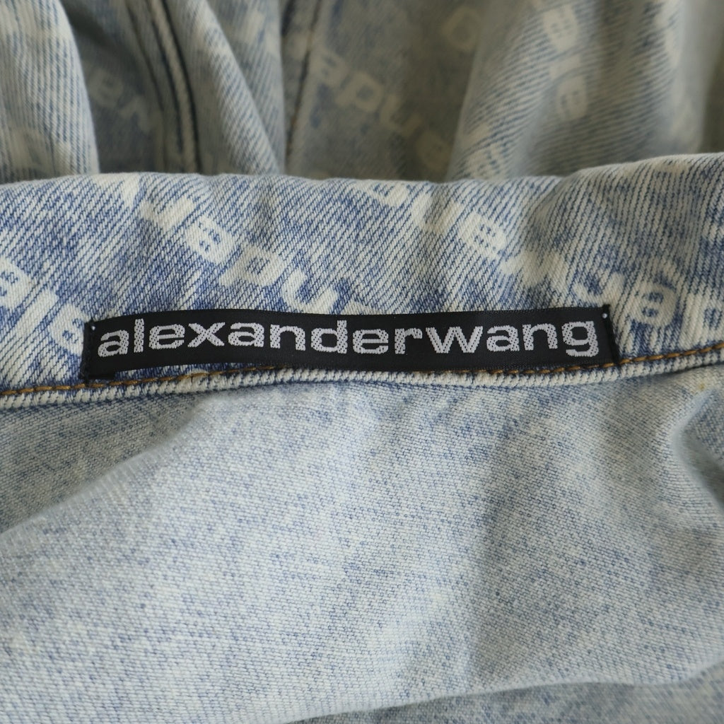 ALEXANDER WANG(アレキサンダーワン) ロゴデニムジャケット ライトジャケット ライトブルー #S レディース