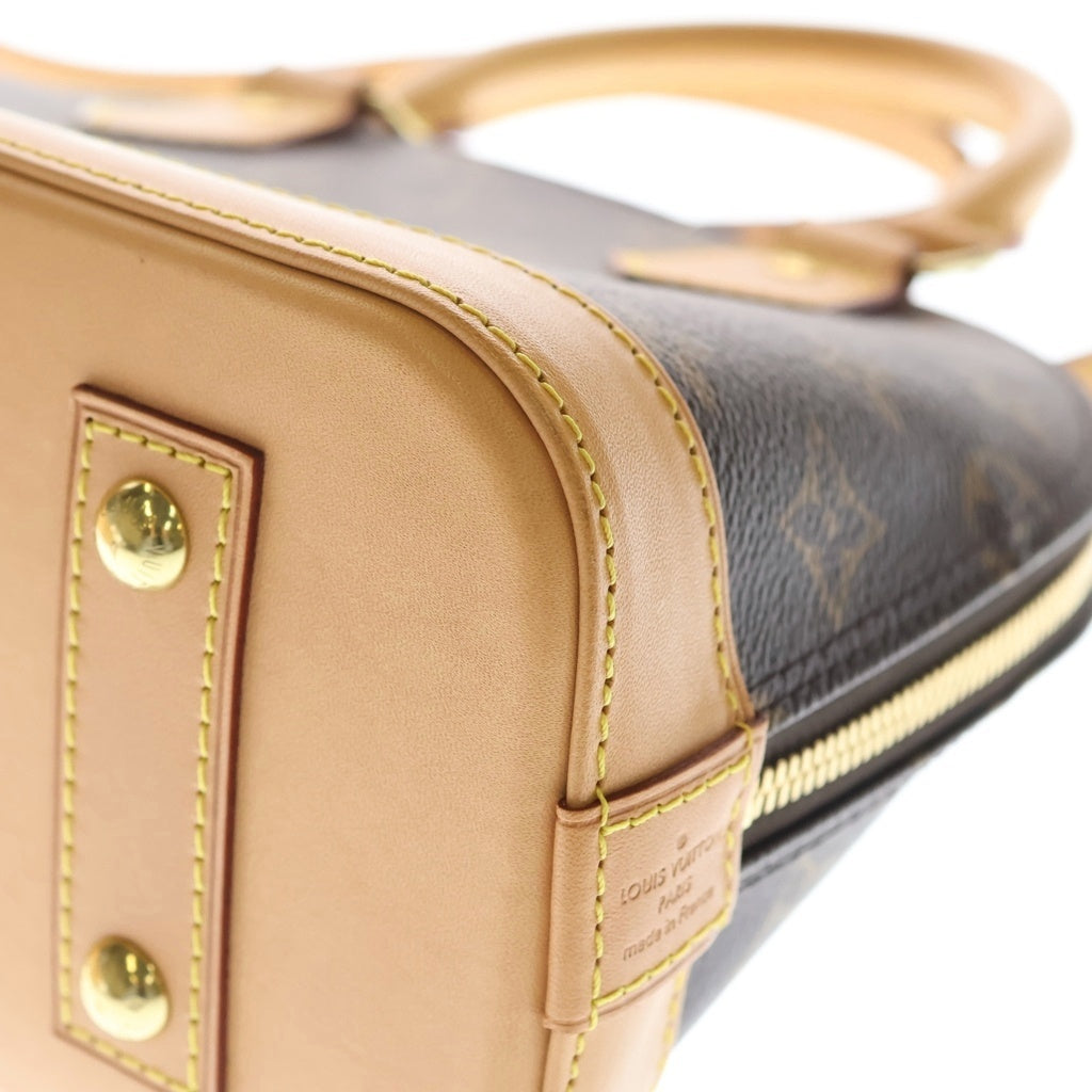 LOUIS VUITTON(ルイヴィトン) モノグラム アルマBB 2WAYバッグ ハンドバッグ ショルダーバッグ ブラウン レザー×PVC M46990 ゴールド金具 レディース