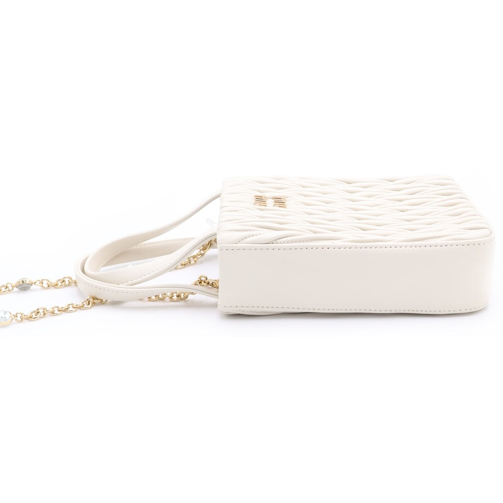 miumiu(ミュウミュウ) マテラッセ ナッパ レザー 2WAYハンドバッグ ショルダーバッグ ホワイト 5BA220 レディース