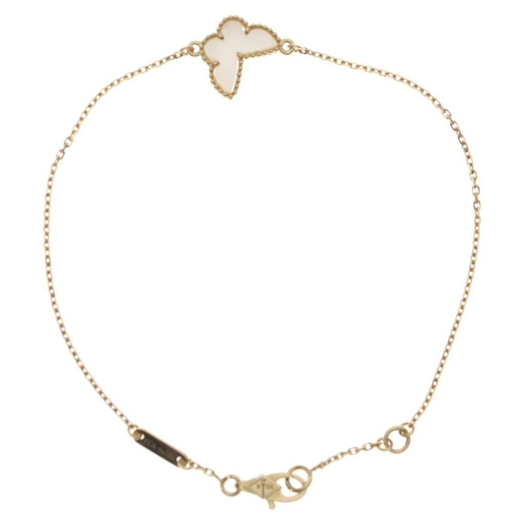 Van Cleef & Arpels(ヴァンクリーフアンドアーペル) スウィートアルハンブラ パピヨン マザーオブパール ブレスレット Au750YG 2g レディース