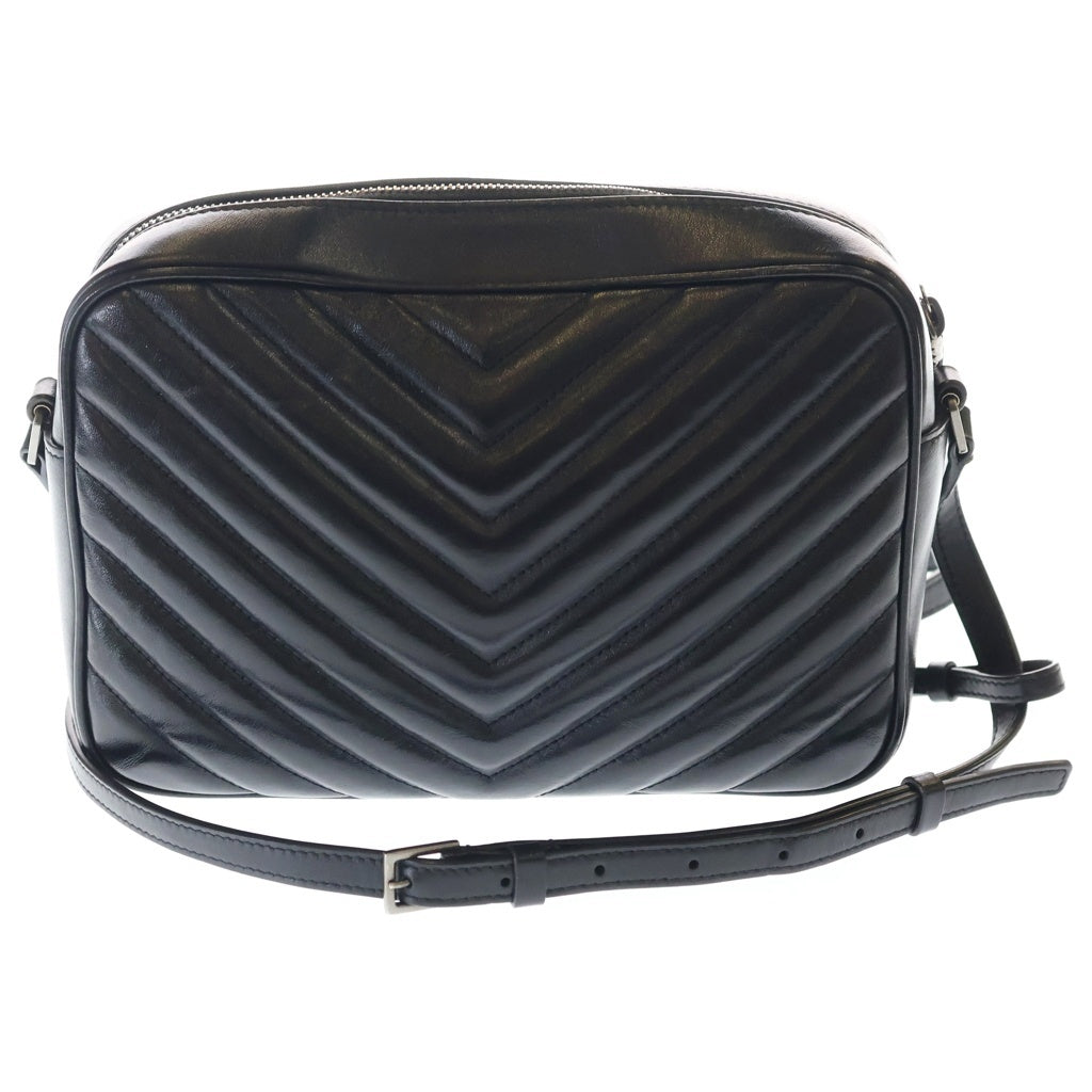 SAINT LAURENT PARIS(サンローランパリ) ルー ショルダーバッグ ブラック レザー 574494 シルバー金具 レディース
