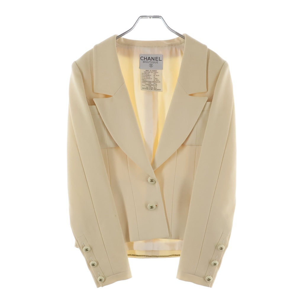 CHANEL(シャネル) ココボタン セットアップ ジャケット パンツ ライトイエロー #36 レディース