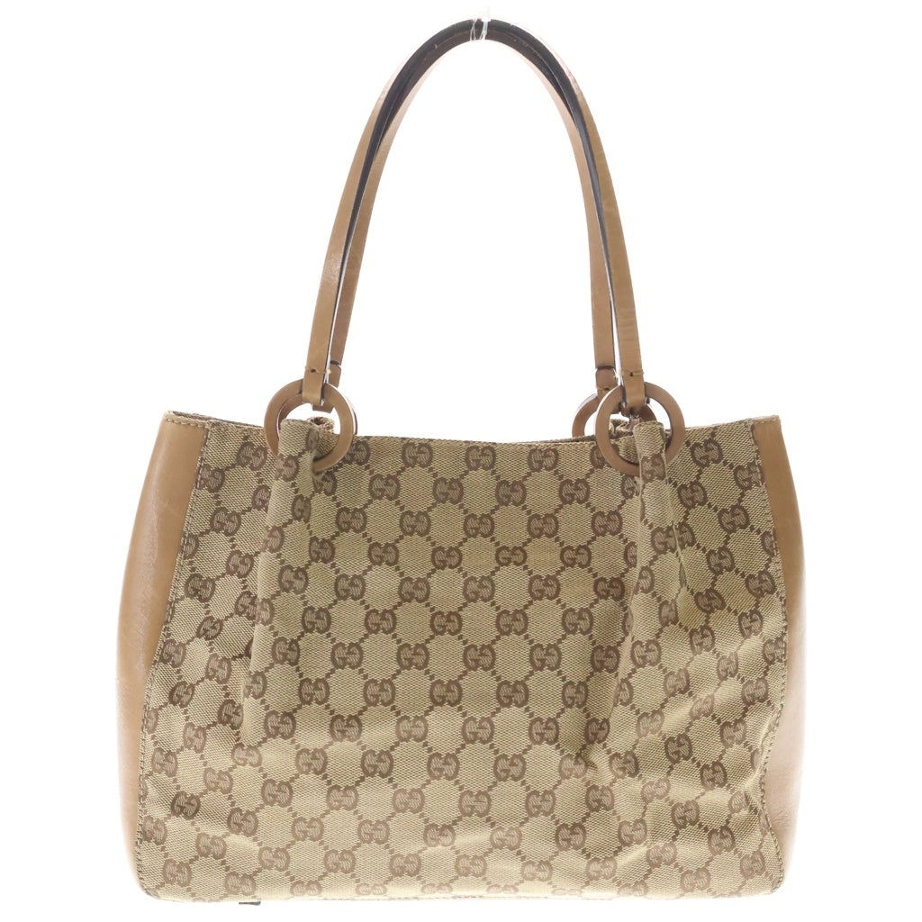 GUCCI(グッチ) GGキャンバス ハンドバック トートバッグ ブラウン ベージュ レディース
