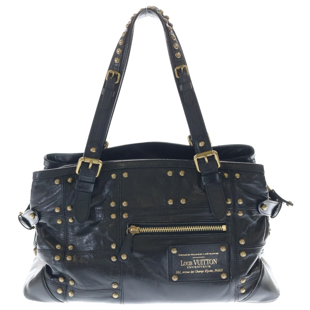LOUIS VUITTON(ルイヴィトン) クルーズライン リヴェットバッグ ハンドバッグ ブラック レザー M95346 ゴールド金具 レディース