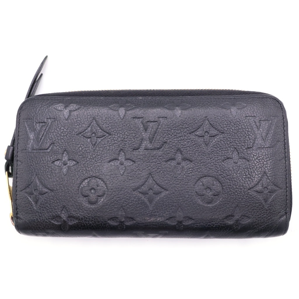 LOUIS VUITTON(ルイヴィトン) モノグラムアンプラント ジッピーウォレット ロングウォレット 財布 レザー ゴールド金具 ブラック M61864 レディース