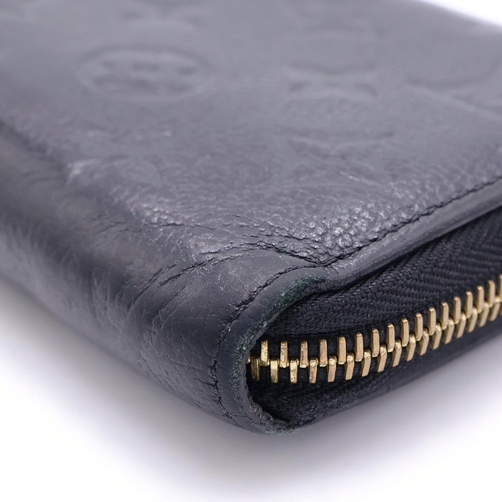 LOUIS VUITTON(ルイヴィトン) モノグラムアンプラント ジッピーウォレット ロングウォレット 財布 レザー ゴールド金具 ブラック M61864 レディース
