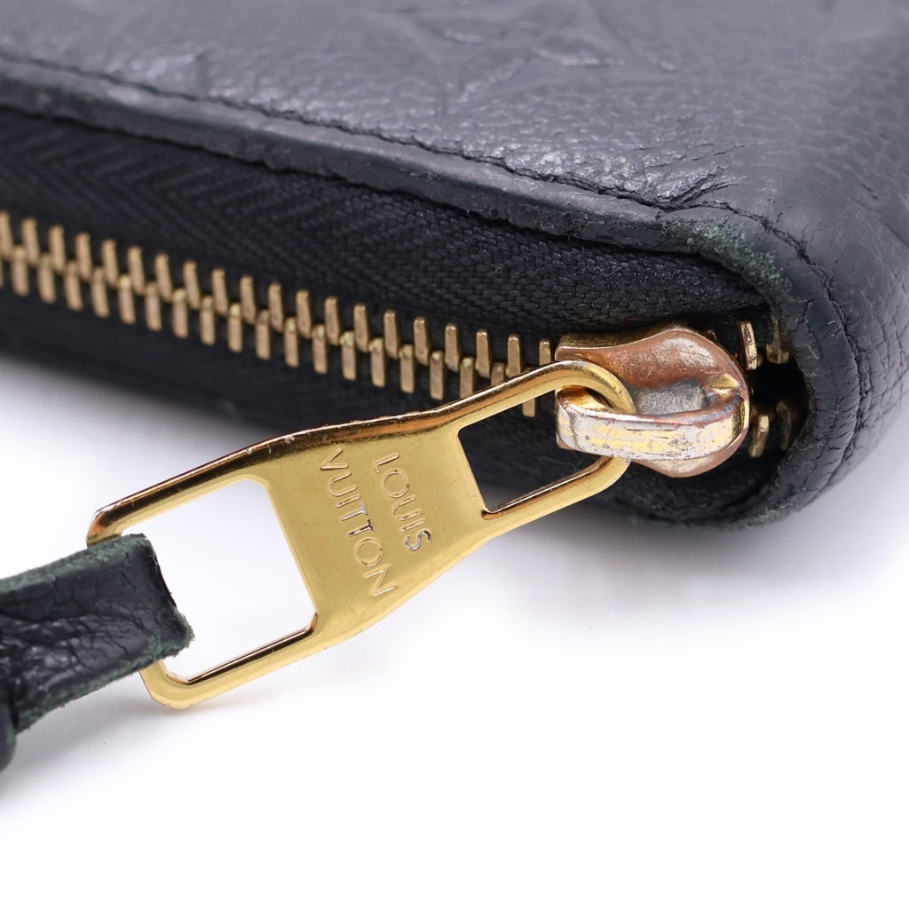 LOUIS VUITTON(ルイヴィトン) モノグラムアンプラント ジッピーウォレット ロングウォレット 財布 レザー ゴールド金具 ブラック M61864 レディース