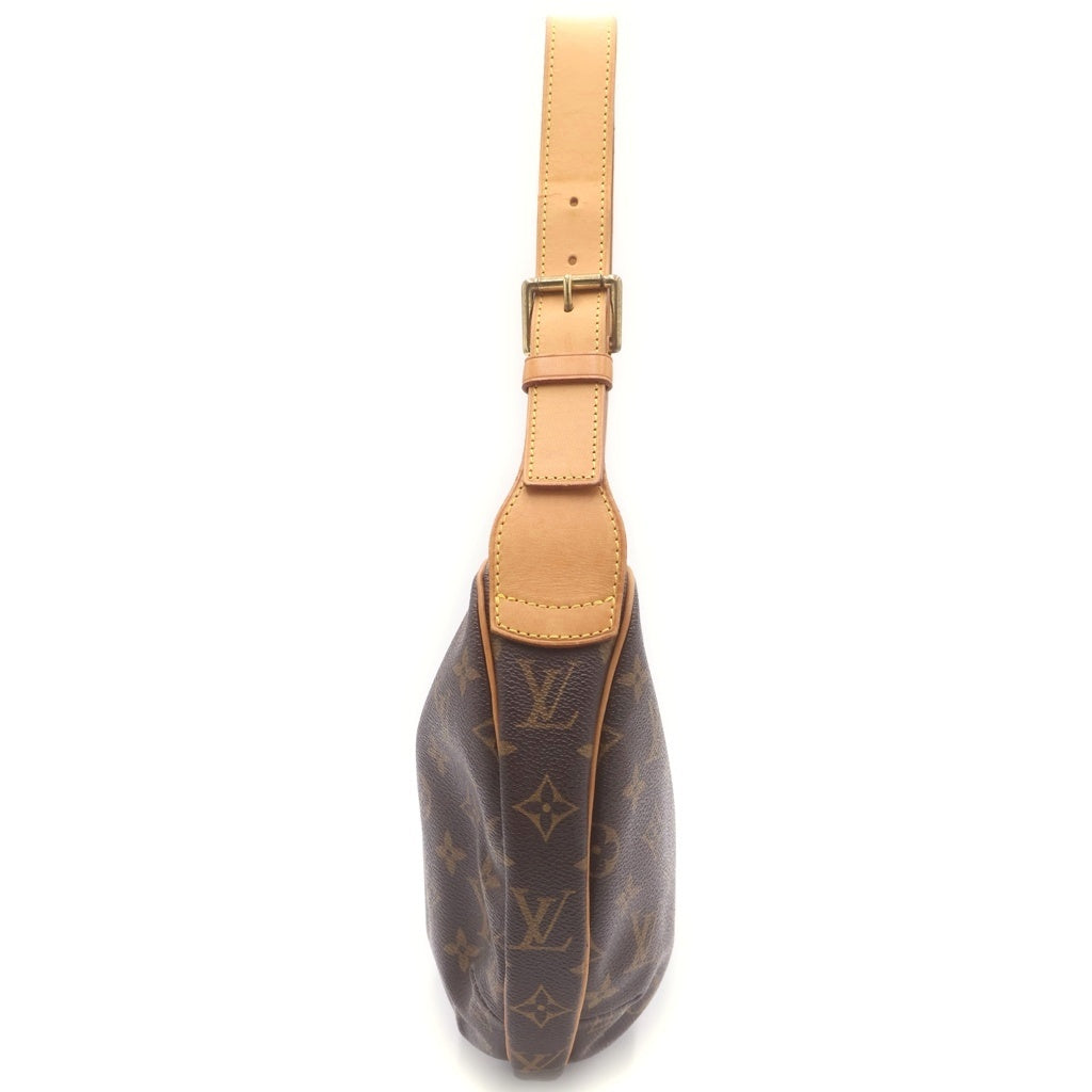 LOUIS VUITTON(ルイヴィトン) モノグラム クロワッサンMM ショルダーバッグ ブラウン レザー×PVC M51512 ゴールド金具 レディース