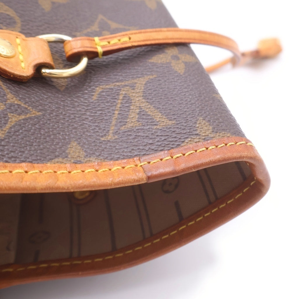 LOUIS VUITTON(ルイヴィトン) モノグラム ネヴァーフルMM 旧型 トートバッグ ハンドバッグ ブラウン レザー×PVC M40995 ゴールド金具 レディース