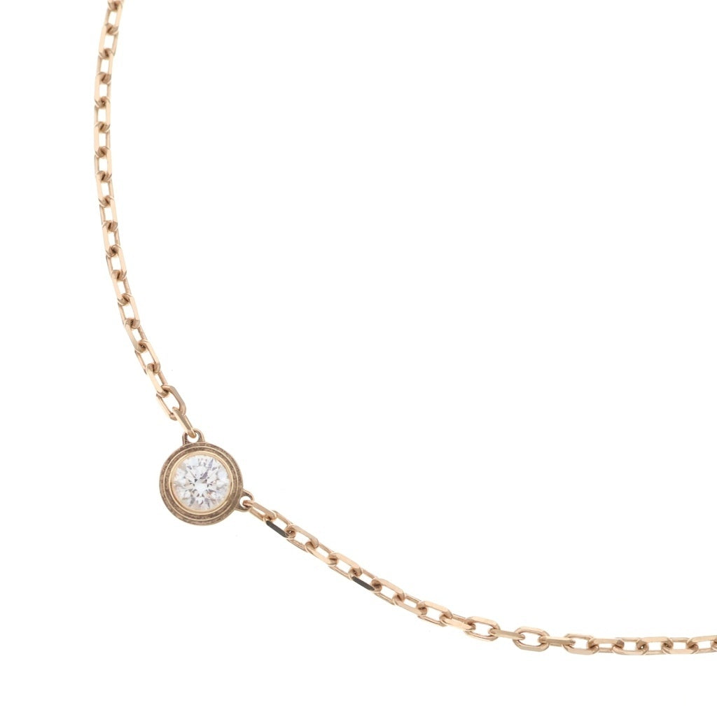 Cartier(カルティエ) ダムールSM ダイヤ ネックレス K18PG ピンクゴールド レディース