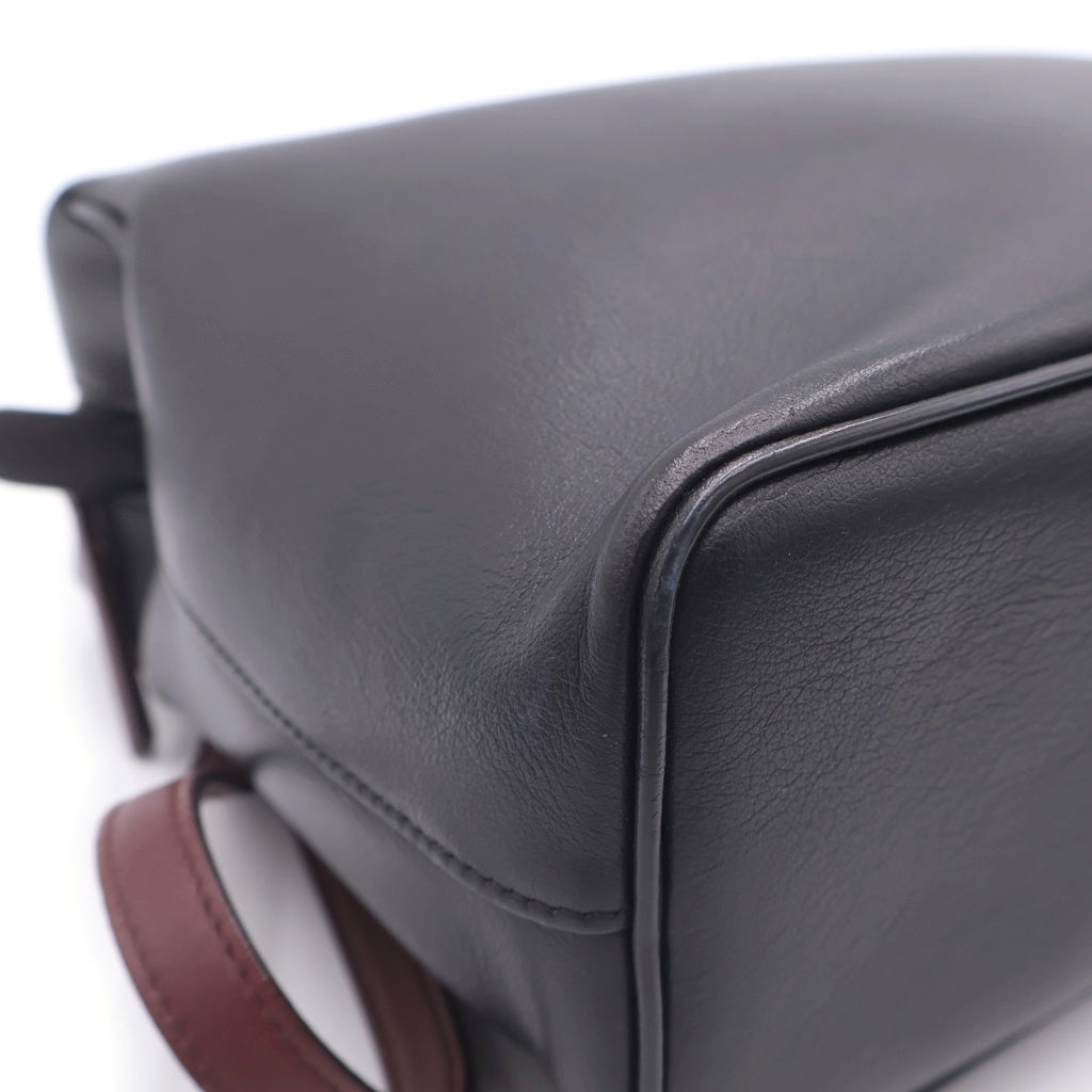 CELINE(セリーヌ) ソフトキューブ スモール 2WAYハンドバッグ ブラック×レッド レザー レディース