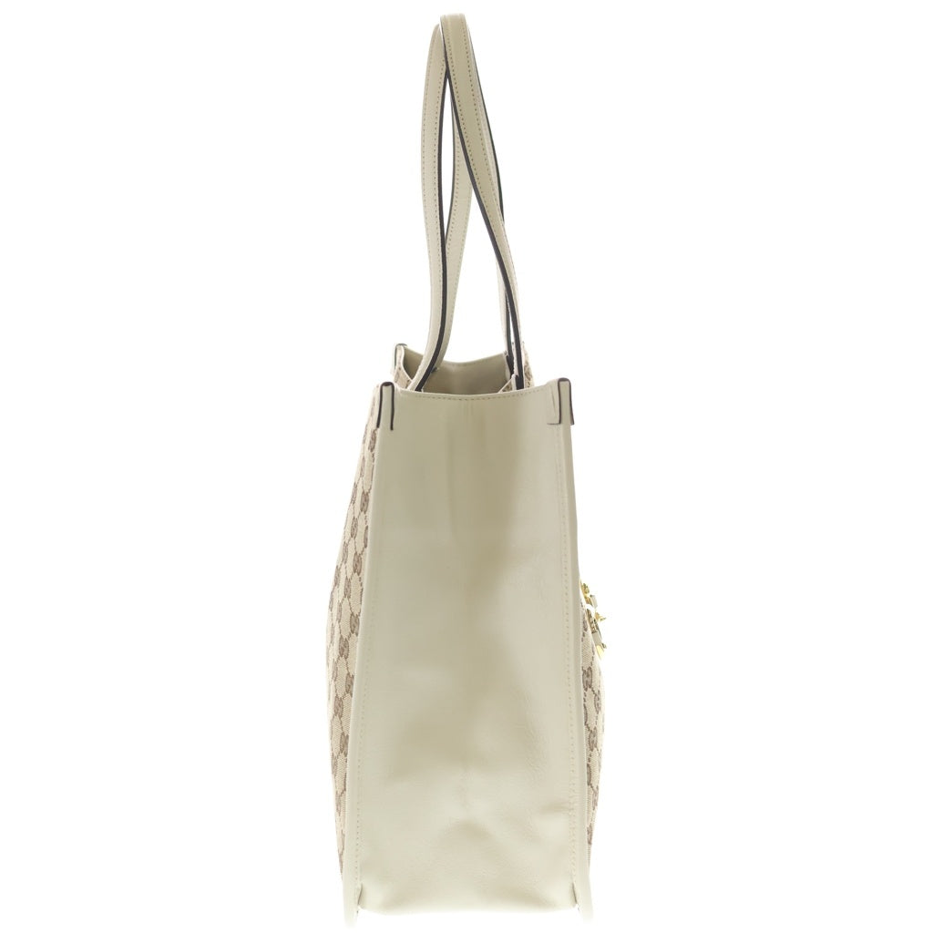 GUCCI(グッチ) GGスプリーム ホースビット キャンバス トートバッグ ホワイト/ベージュ 623694 レディース