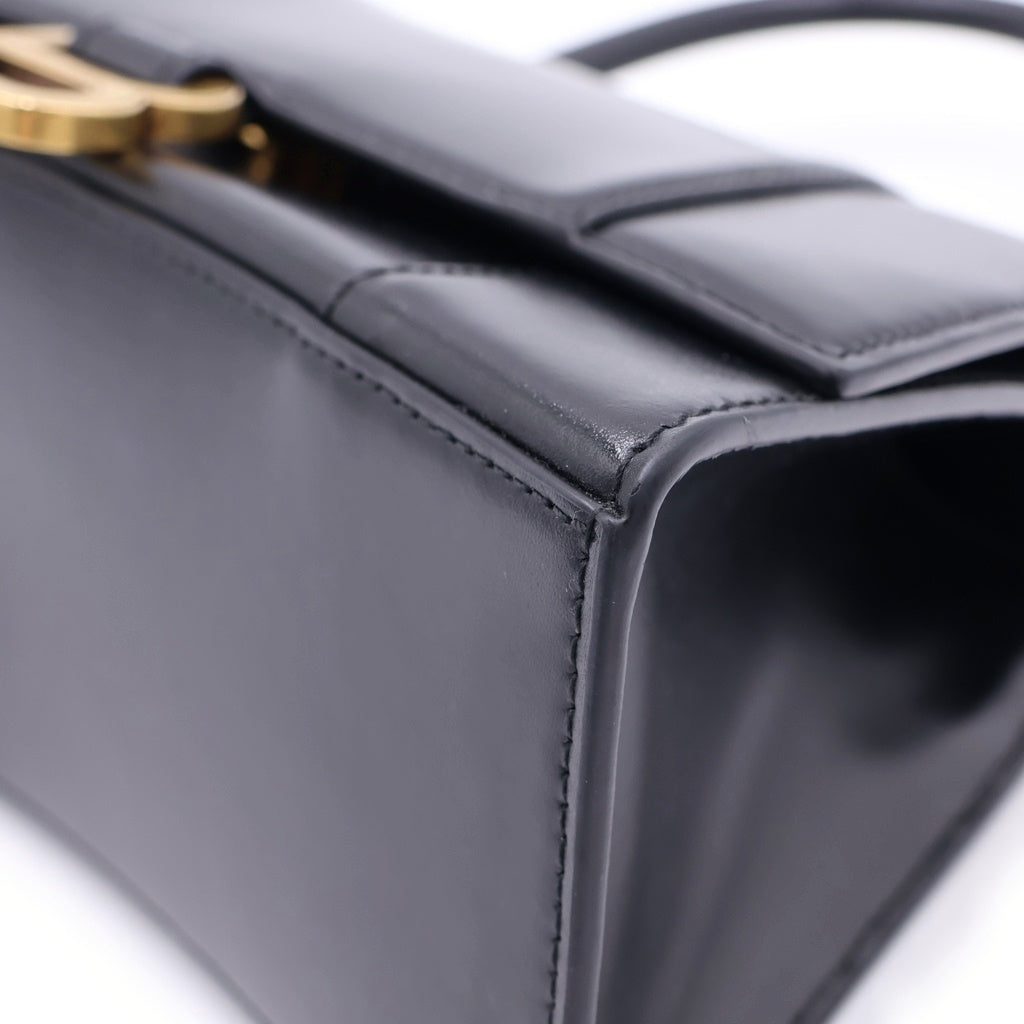 BALENCIAGA(バレンシアガ) アワーグラス 2WAYバッグ ハンドバッグ ショルダーバッグ スモール レザー ゴールド金具 ブラック 593546 レディース