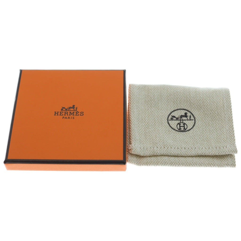 HERMES(エルメス) ミニクリック シェーヌダンクル エナメル バングル ブレスレット シルバー/ゴールド金具 オレンジ レディース
