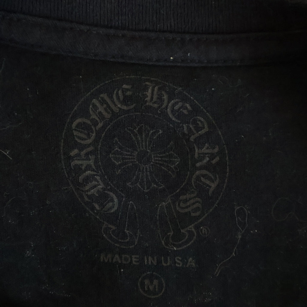 CHROME HEARTS(クロムハーツ) ロゴプリント コットン半袖Tシャツ ブラック #M