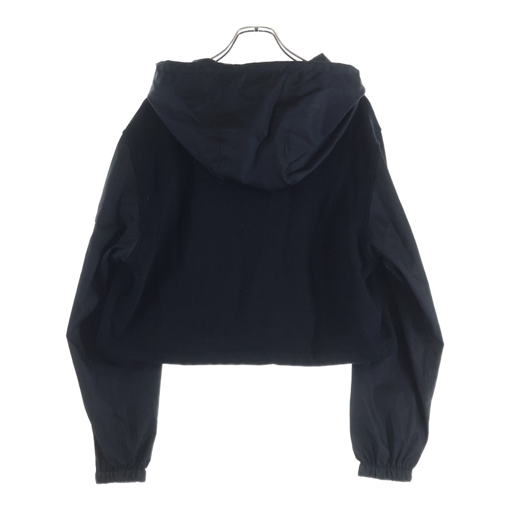 PRADA(プラダ) Re-Nylon切替クロップドパーカー フーディー ブラック #L レディース