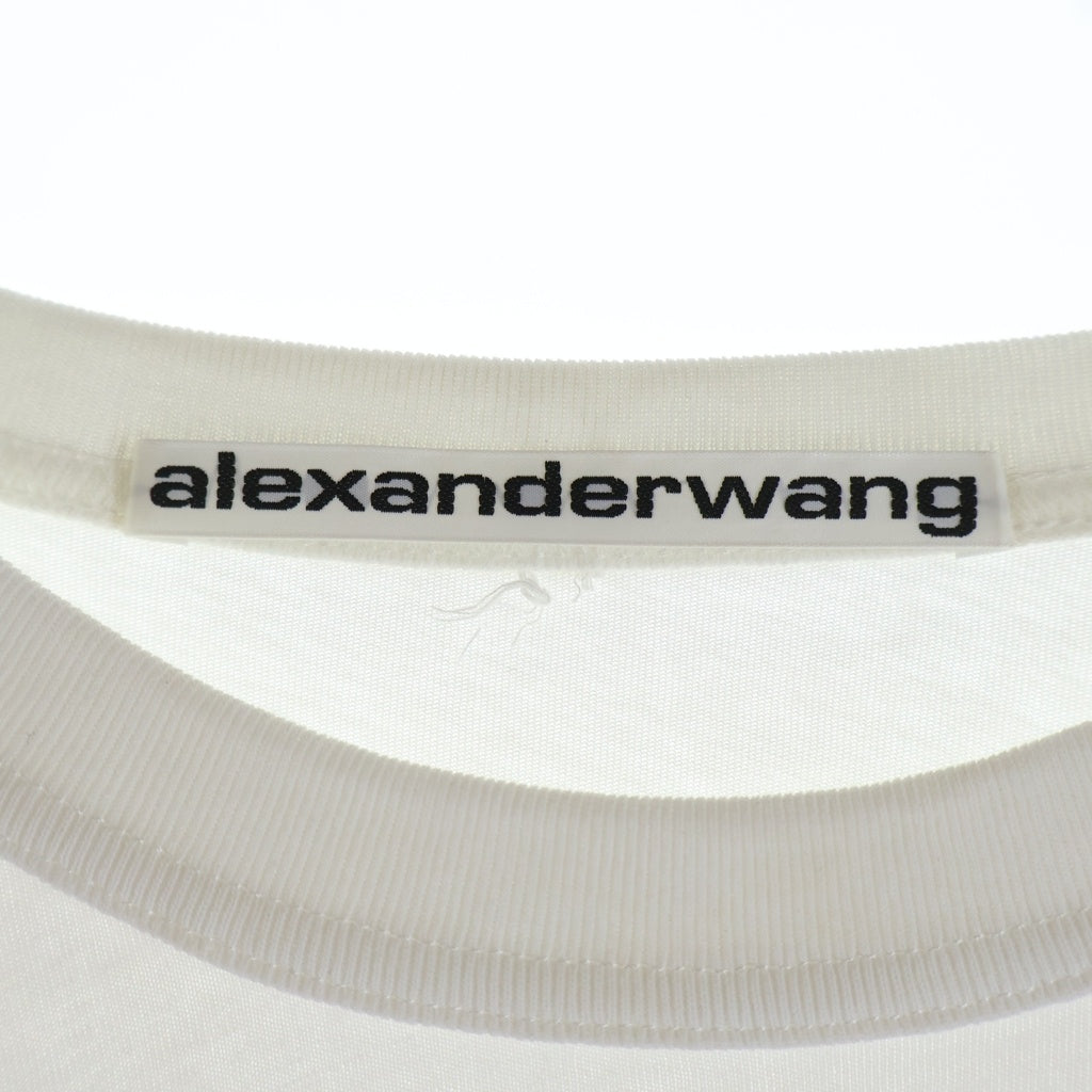 ALEXANDER WANG(アレキサンダーワン) フロントロゴプリント ロングスリーブ長袖Tシャツ ホワイト #S レディース